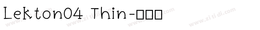 Lekton04 Thin字体转换